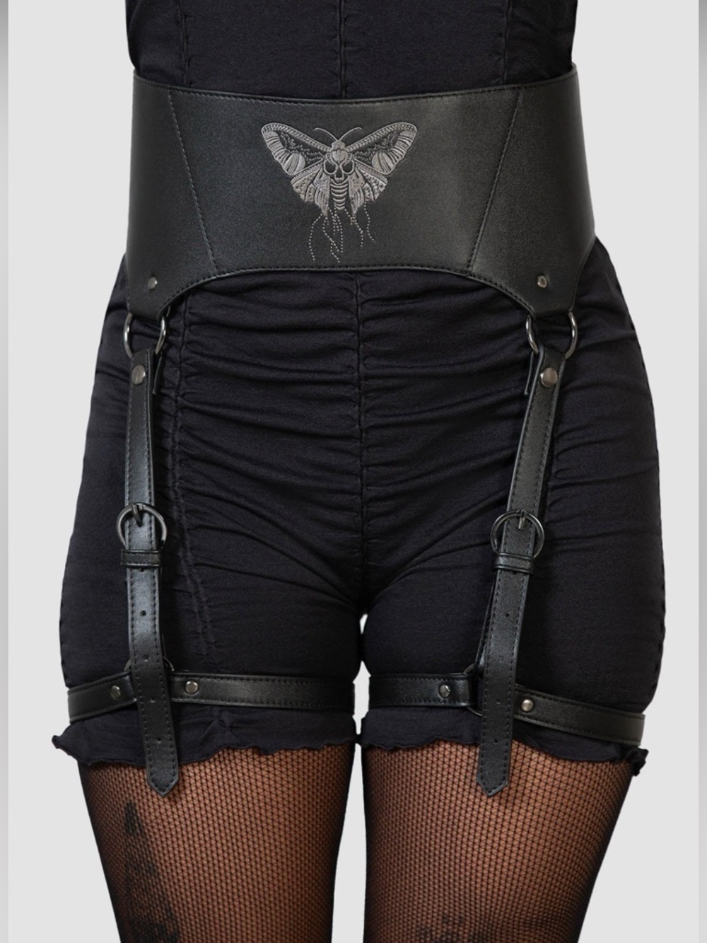 Killstar Death Moth Leg Harness Gothic XL/XXL
